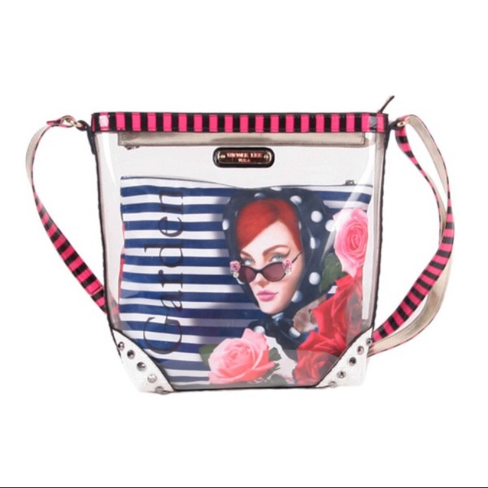 NICOLE LEE Lady In Red Clear Crossbody w/Insert